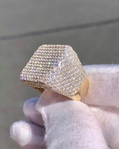 <b>Iced</b> Championship Mens Moissanite <b>Ring</b> Custom Bustdown Hip Hop Bling Luxury Statement <b>Ring</b> 7.32ct Gold Plated GRA Anniversary - Product Image 4