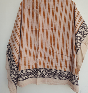 Pareo de algodón estampado a mano al por mayor para mujer, con estampado floral de melocotón, ligero, estilo bohemio, para playa o resort indio. - Product Image 2
