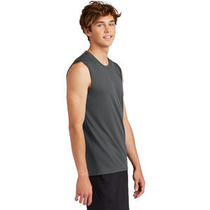 Débardeur pour homme respirant et à séchage rapide, léger, en coton doux tricoté, extensible, pour la gym, col rond, décontracté - Product Image 5