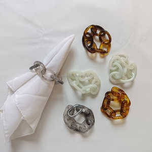 Luxurious Premium Quality Custom Color Chain Link Resin Classic Eco-Friendly Napkin Holder Designer Wedding <b>Party</b> <b>Table</b> - Product Image 4