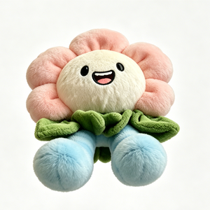 Juguete de peluche de flor azul suave, juguete de peluche agradable al tacto, peluche de flor premium para abrazar, peluche acogedor para aliviar la ansiedad - Product Image 3