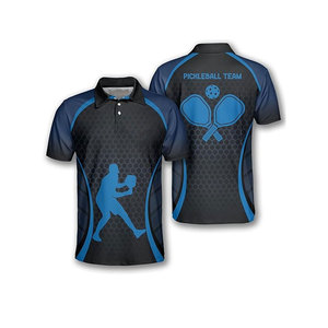 Pickleball Team Women's Quick Dry Polo Shirt Geometric Print Short Sleeve Button Collar Sublimation Transfer Print Adult Regular - Product Image 4
