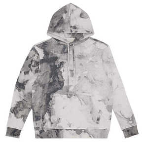 Sudadera con capucha unisex de forro polar grueso, estilo vintage, con efecto lavado ácido y teñido anudado, talla grande, para hombre, venta al por mayor - Product Image 1
