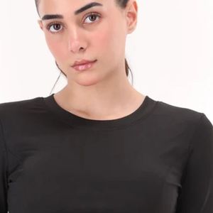 Camisa elegante de moda para mujer, negra, con abertura en la espalda, manga larga, fruncida, con detalle de lazo y ajuste ceñido - Product Image 2