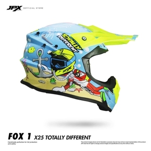 Le casque de motocross JPX Fox1 Motif X 25 offre une protection supérieure et un style audacieux pour une expérience de motocross ultime. - Product Image 4