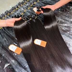 Superventas 28-30 ''Paquete de cabello Remy vietnamita recto doble dibujado negro Natural para mujeres crudo sin procesar listo para enviar - Product Image 2
