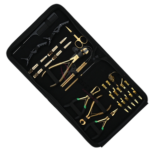 Customizable Gold Hair Extension Accessories <b>Set</b> Gold Tape In <b>Plier</b> Micro Bead Remover Crimping Tool Hook Loop Bond Cutter Clips - Product Image 1