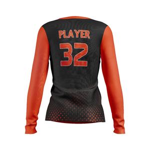 Camiseta de Béisbol Personalizada para Mujer, Transpirable, Talla Grande, Impresión Digital, 100% Poliéster, Nombre del Equipo Personalizado, Servicio OEM - Product Image 4