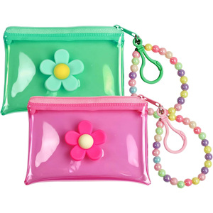 Transparent Waterproof Coin Purse with Candy-Colored Keychain <b>Mini</b> Storage <b>Pouch</b> - Product Image 2