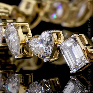 Pulsera de tenis de oro de 18k con diamantes cultivados en laboratorio, multiforma, 16.94 CT, certificado IGI, claridad VVS, para mujer, a la moda, venta al por mayor, exportación - Product Image 2