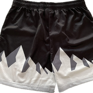 Pantalones Cortos de Baloncesto de Malla Negros y Blancos de Calidad Premium Personalizados, Nuevo Estilo Vintage de Moda, Atuendo de Verano Unisex para un Uso Cómodo - Product Image 6