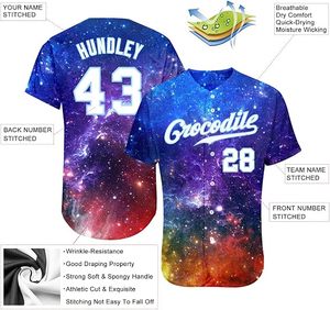 Camiseta de Béisbol Personalizada con Estampado de Galaxia, Manga Corta, Transpirable, de Poliéster, para Hombre, Nombre del Equipo 00, Diseño de Sublimación Completa - Product Image 4