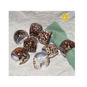 Anillos para Servilletas de Concha de Tortuga Estilo Vintage, Diseño Floral Margarita, Origen Vietnam, Venta por Set o Pieza Individual - Product Image 3