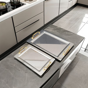 ถาดอาหารและเครื่องดื่ม ถาดเสิร์ฟเงินตกแต่งสไตล์ตุรกี ถาดเสิร์ฟสไตล์ตุรกี  ทำจากสแตนเลส - Product Image 1