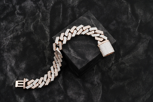 Bracelet gourmette en diamant de laboratoire VVS de haute qualité, taille brillant rond, chaîne hip-hop, bijoux fins, collection de mode de luxe - Product Image 3