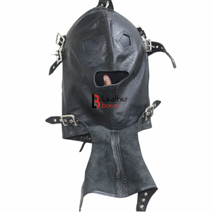Black Sheep LBH-1008 Cagoule de cosplay anime en cuir de vachette véritable pour homme adulte, avec sangles dorsales réglables, écologique - Product Image 6