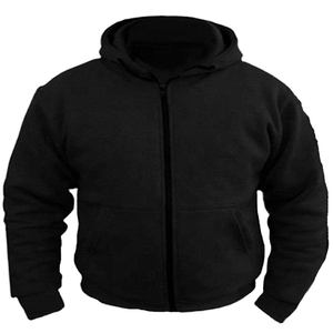 Men's Full Sleeve Hoodie Zipper Front Cotton Autumn Wear Gray Color Plain Dyed Style Adult Size - Product Image 6