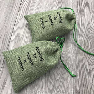 Natural Jute Mini <b>Pouches</b> for Jewelry Storage with Custom Logo and <b>Drawstring</b> Feature - Product Image 1