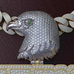 Custom Luxury 925 Sterling <b>Silver</b> 3D Letter Iced <b>Solid</b> VVS Moissanite Diamond Charm Pendant <b>Necklace</b> Hiphop Style Weddings - Product Image 4