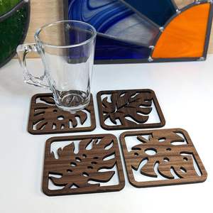 Durable MDF Laser-Engraved Coasters for Home Decor Smooth Craftsmanship for <b>Promotional</b> <b>Table</b> Protection - Product Image 3