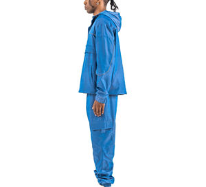 Conjunto deportivo de chaqueta y pantalones con cremallera, a la moda, personalizado, para hombre, de material suave y transpirable. - Product Image 6