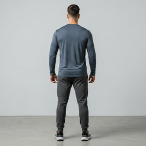 REXFIT SPORTS Camisetas de Manga Larga para Hombre, Colores Sólidos, Tejido de Punto de Primera Calidad, Ropa Deportiva - Product Image 5