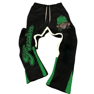 <b>Men</b> Flare <b>Trousers</b> Stylish Wide Leg Pants for Casual Streetwear Fashion Comfortable Fit Wholesale Clothing Supplier - Product Image 1