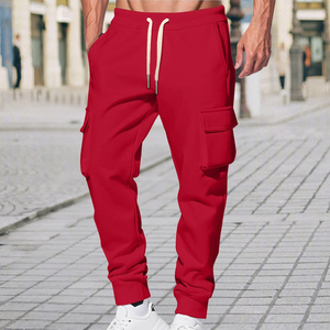Pantalones Cargo de Algodón Personalizados con Múltiples Bolsillos para Hombre, Estilo Streetwear, Oversize, Rectos - Product Image 3