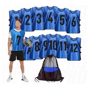 Chalecos de Entrenamiento Scrimmage para Equipos Juveniles de Fútbol, Petos Numerados para Práctica, Camisetas Ligeras y Transpirables de Malla, Petos Deportivos de Fútbol - Product Image 1