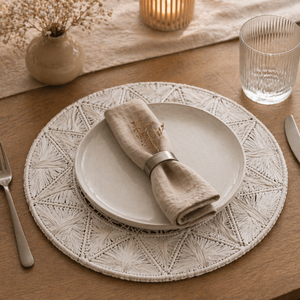 Premium Quality Handmade Raffia Frame Dori <b>Table</b> <b>Mat</b> 38 cm for Dining <b>Table</b> Coffee <b>Table</b> and Home Decor Use Available for Sale - Product Image 3