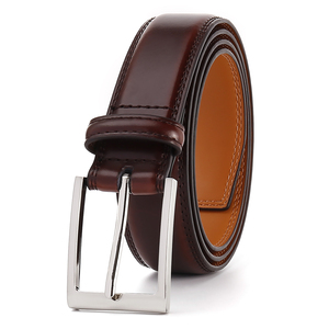 Ceinture décontractée personnalisable en cuir de vache véritable avec boucle à ardillon carrée en acier, motif écossais, robuste, légère et écologique - Product Image 5