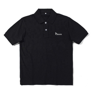เสื้อโปโลแขนสั้นสีดำสำหรับผู้ชาย ยี่ห้อ Relevo Industries ปักโลโก้ ผ้าฝ้าย สไตล์ลำลอง - Product Image 1