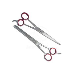 Horse Grooming Hair Cutting <b>Scissors</b> Set 7 Inch Stainless Steel Cutting & Thinning <b>Scissors</b> for Equine Grooming - Product Image 3
