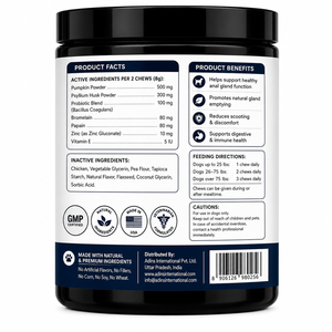 Friandises à mâcher molles pour chiens : Probiotiques pour les glandes anales, beurre de cacahuète, citrouille, enzymes digestives, contrôle des odeurs, soutien immunitaire, absorption rapide - Product Image 2