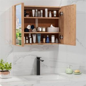 Armadietto da Bagno Illuminato con Specchio Quadrato Antiappannamento Dotato di Luce - Product Image 2