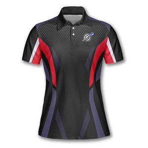 Wearpex Slim Fit Casual Lady Sports Breathable Eco-Friendly Black Pink Custom Heat-Transfer <b>Darts</b> Polyester/Cotton Shirt - Product Image 2