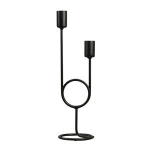 Porte-bougie minimaliste en fer avec finition thermolaquée pour centre de table, accent d'entrée ou décoration de mariage - Product Image 4