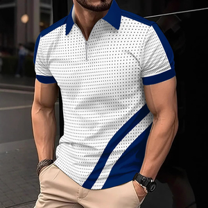 Casual Wear Men Polo Shirts Hot Selling New Design Custom Logo Solid Color Breathable Cotton Polo Shirts Plus Size <b>Classic</b> Wear - Product Image 2