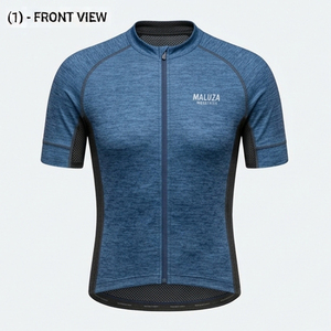MALUZA INDUSTRIES Maillot de cyclisme personnalisé avec logo pour homme, manches courtes, évacuation de l'humidité, 220g Polyester/Spandex, vêtements de vélo en gros - Product Image 1