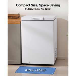 Congelatore orizzontale compatto da 3,3 piedi cubi con 2 cestelli rimovibili e sportello superiore apribile - Product Image 5