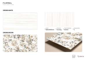 Carreaux de porcelaine sculptés architecturalement 60x120cm 600x1200mm 24x48 Grand format Surface design pour intérieur et extérieur modernes - Product Image 3