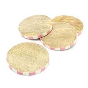 Sous-verre en bois d'acacia de qualité supérieure, sous-verre en résine pour servir du thé, du café et des boissons, design moderne pour protéger les surfaces de table - Product Image 5