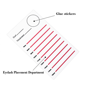 White Acrylic Eyelash Tile with Measurement Lines <b>Lash</b> <b>Extension</b> Palette Holder Printed Curl Thickness Scale <b>Lash</b> Strips - Product Image 4
