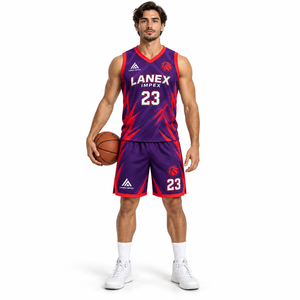 Ensemble d'uniformes de basketball violets en gros pour équipes sportives – Maillots et shorts de basketball personnalisés en tissu de haute qualité – Fabrication OEM - Product Image 2
