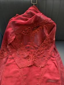 Elegante Traje de Salwar Kameez Pakistaní de 3 Piezas en Color Rojo Granate, con Bordado, para Bodas y Fiestas - Product Image 4