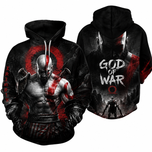 เสื้อฮู้ด Kratos Warrior Storm – ดีไซน์ชุดเกราะนักรบสปาร์ตันในตำนาน พิมพ์ลายพรีเมียมทั่วตัว เสื้อพูลโอเวอร์แนวสตรีทแวร์สำหรับเกมเมอร์สุดเท่ - Product Image 5