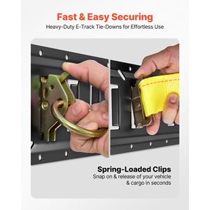 Kit di fissaggio E-Track da 1,3 piedi (4 pezzi) con 21 accessori, include 2 cinghie a cricchetto, 4 O-ring, 4 anelli di fissaggio e anelli a D per una sicurezza elevata - Product Image 3