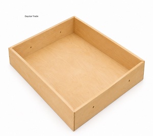 Boîte de rangement rectangulaire en bois naturel Daystar Trade pour l'organisation des tiroirs de la cuisine et de la maison - Product Image 1