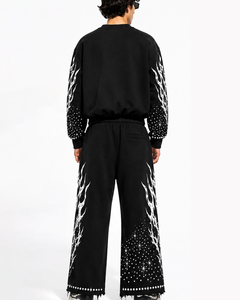 360G Heavy Cotton Unisex Tracksuit Set Custom Print Pullover Hoodie Jogger Pants 2 Piece Heavyweight Streetwear Winter <b>Sweatsuit</b> - Product Image 4
