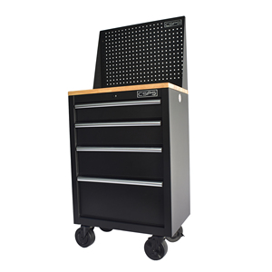 Armoire à outils en acier noir mat thermolaqué à 4 tiroirs, 61 cm, pour une identification distinctive (référence similaire) - Product Image 1